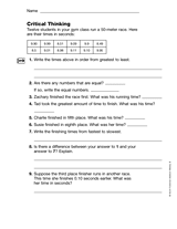 Decimals: Critical Thinking (Gr. 3)