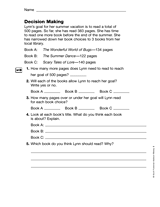 Addition and Subtraction: Decision Making (Gr. 3)