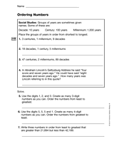 Ordering Numbers (Gr. 4)
