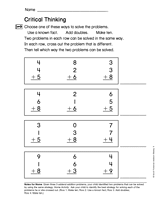 Facts and Strategies to 18: Critical Thinking (Gr. 1)